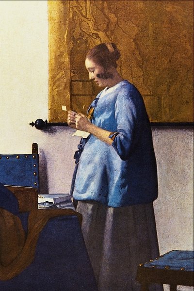 Woman Reading a Letter by Jan Vermeer van Delft